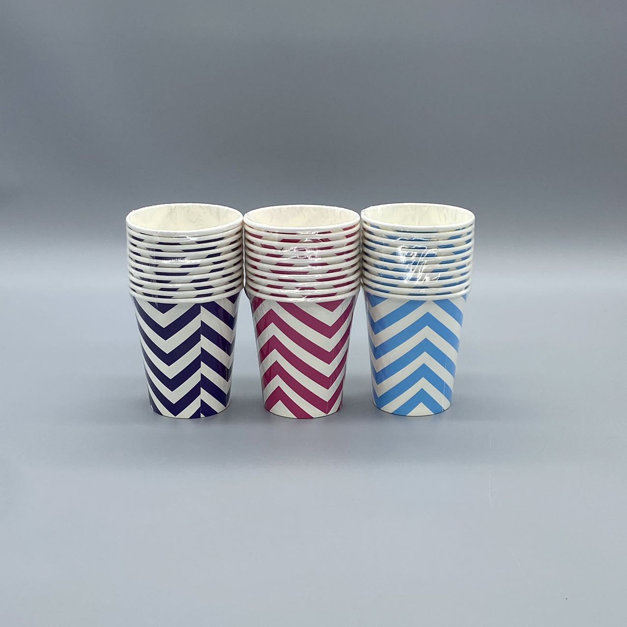 10PCS Disposable Line Paper Cups 250ML