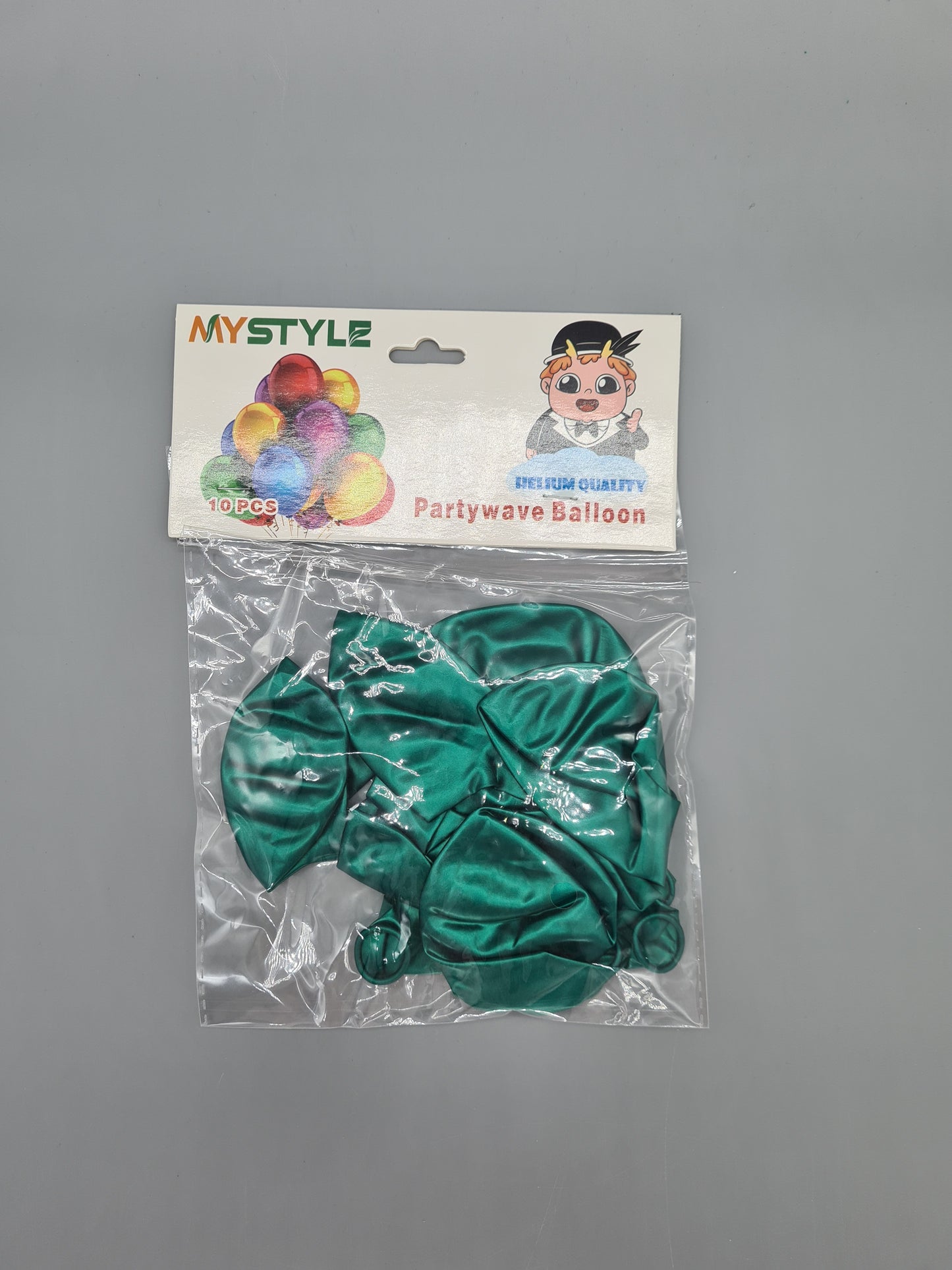 Partywave balloon green10pcs