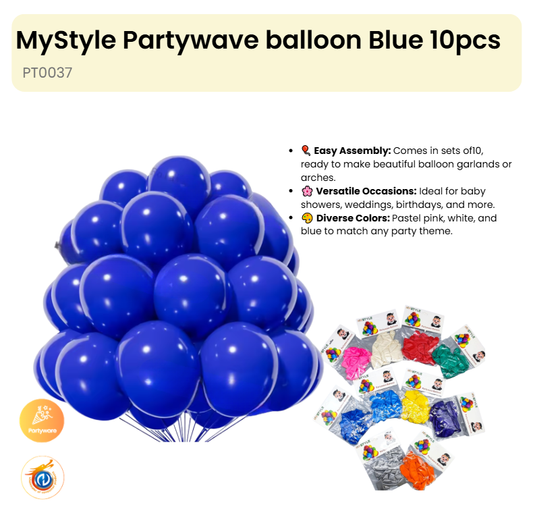 Partywave balloon blue 10pcs