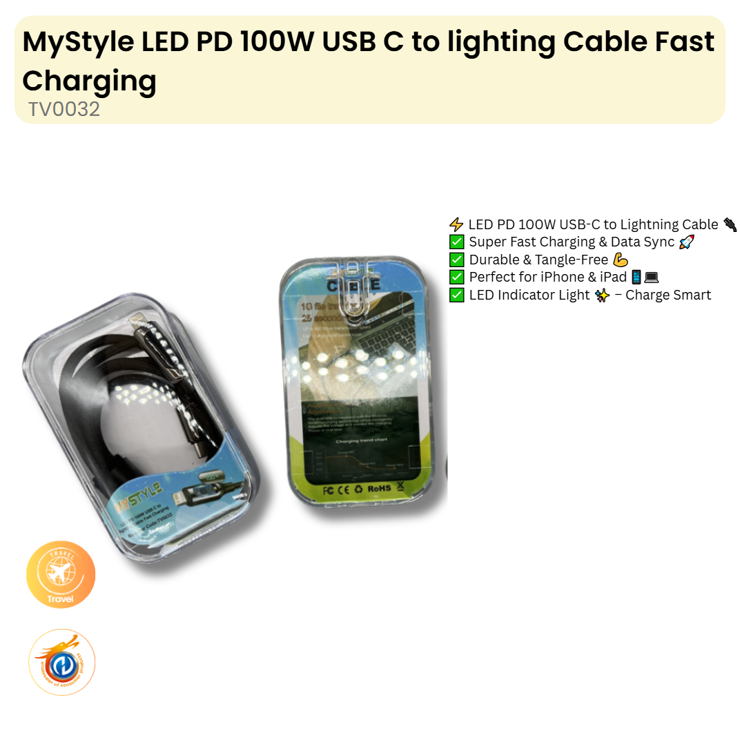 LED PD 100W USB C to lighting Cable Fast Charging
