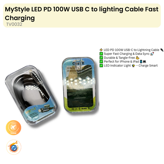 LED PD 100W USB C to lighting Cable Fast Charging