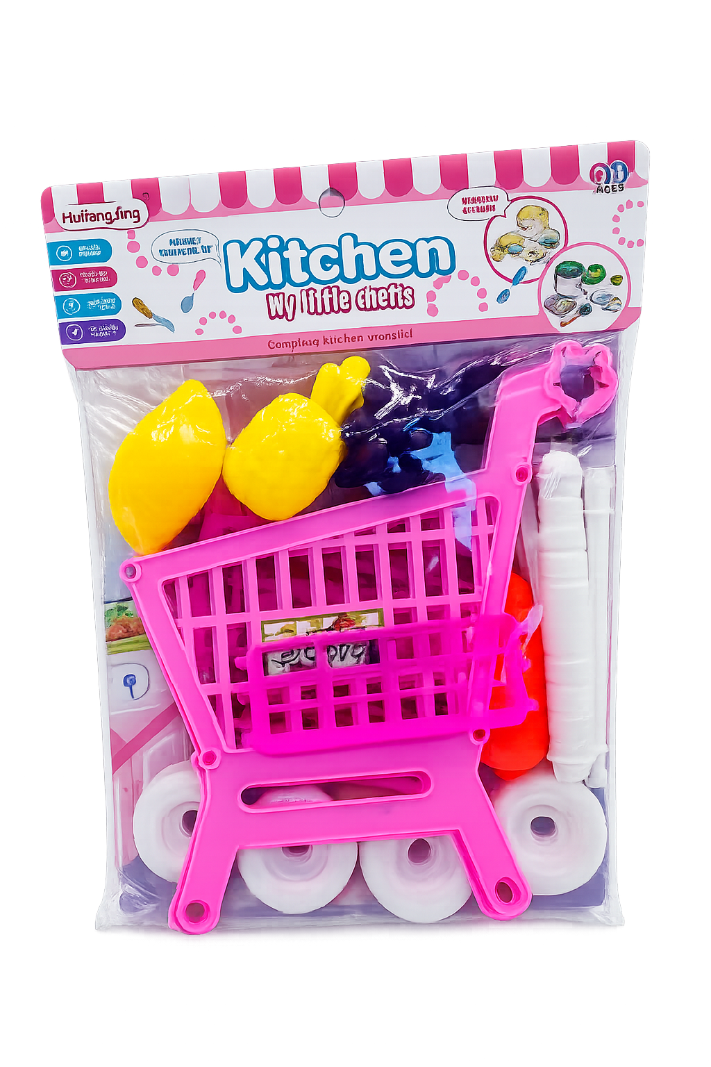 Shopping Cart w toy fruits