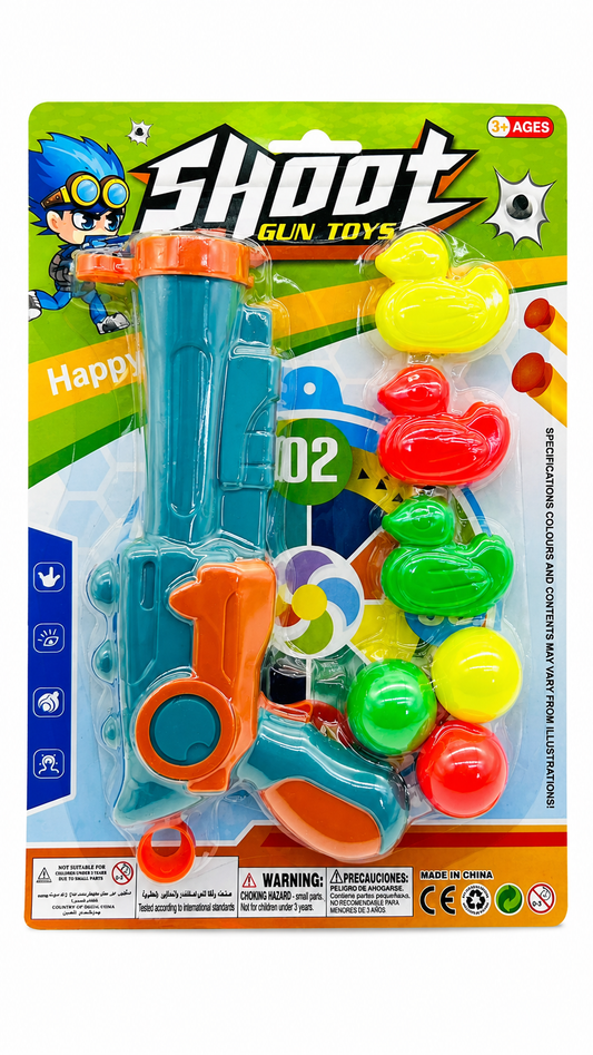 Toy gun w duck n ball bullet set