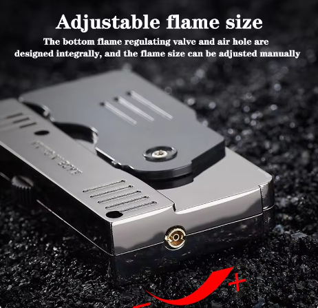 Double Fire Deformation Pistol Butane Gas Lighter Fire-breathing Torch Windproof  Lighter Gift