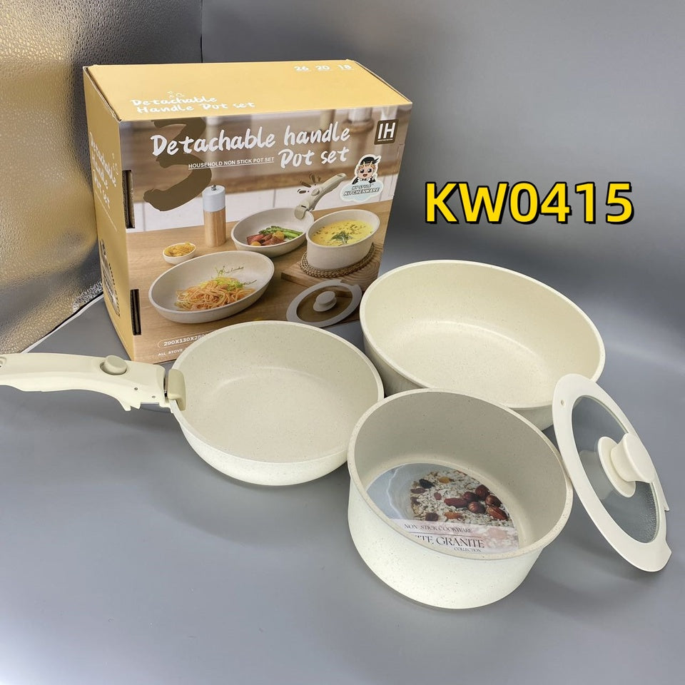 MyStyle Detachable Handle Pot(5) Nonstick Pot Set