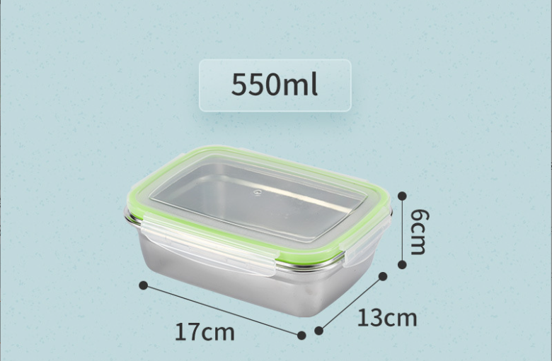 304 Stainless Steel Food Container 550ml