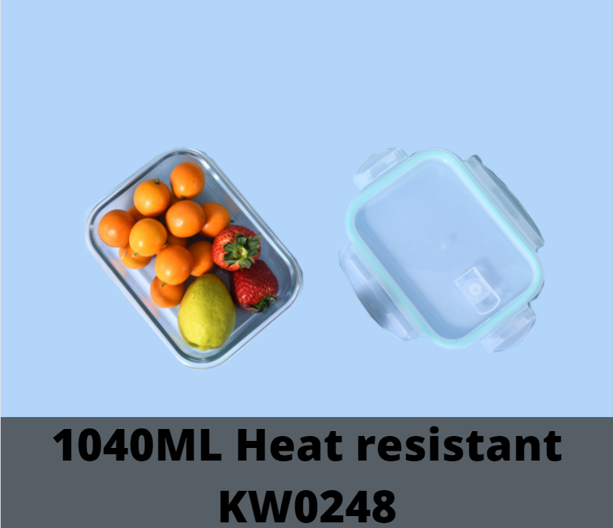 Rectangle heat resistant lunchbox 1040ml