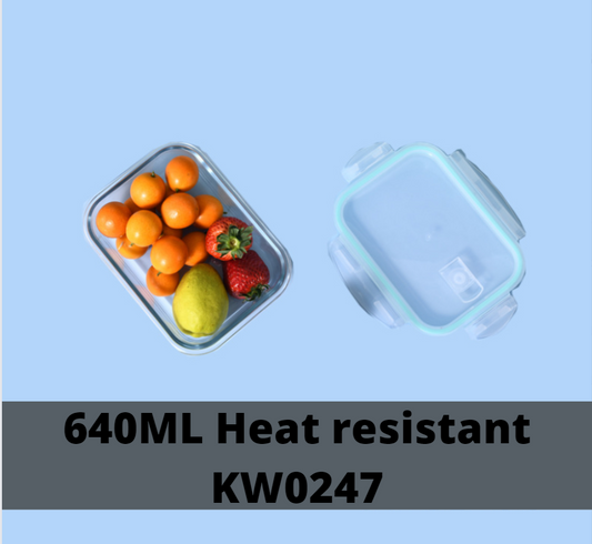 Rectangle heat resistant lunchbox 640ml