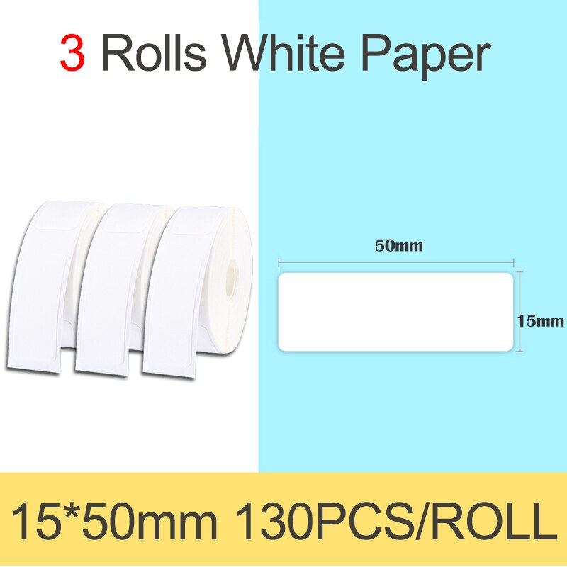 NiiMbot Thermal Transparent Paper Waterproof Oil Proof White Label Paper For D11 Portable Thermal Label Printer