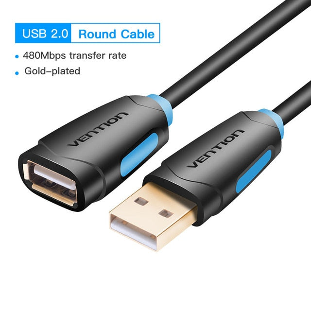 Vention USB 3.0 Extension Cable USB 3.0 2.0 Cable Extender Data Cord for PC Smart TV Xbox One SSD Fast Speed USB Cable Extension