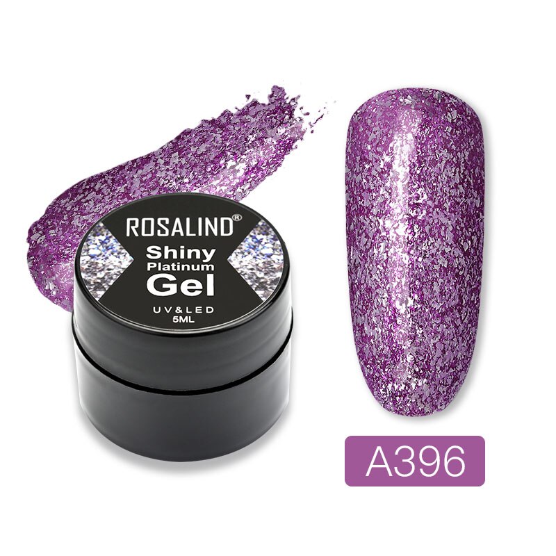 ROSALIND Gel Nail Polish Glitter Paint Hybrid Varnishes Shiny Top Base Coat For Nails Set Semi Permanent For Manicure Nail Art