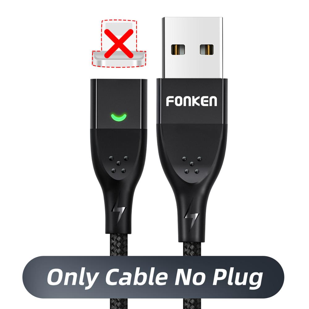 FONKEN Magnetic Cable Micro USB Type C Magnetic Charging Cables Magnetic Charger for iPhone Samsung Huawei Xiaomi Quick Charge