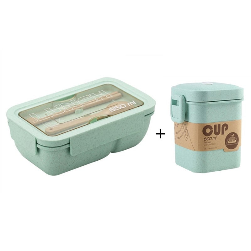 850ml Wheat Straw Lunch Box Healthy Material Bento Boxes Microwave Dinnerware Food Storage Container Lunchbox