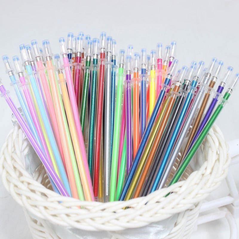 Gel Pen Refill Supplies Studuents Blue Pen Kawaii Stationary Pen Refill Colorful Pens for School Stationery Gel pens and Refills