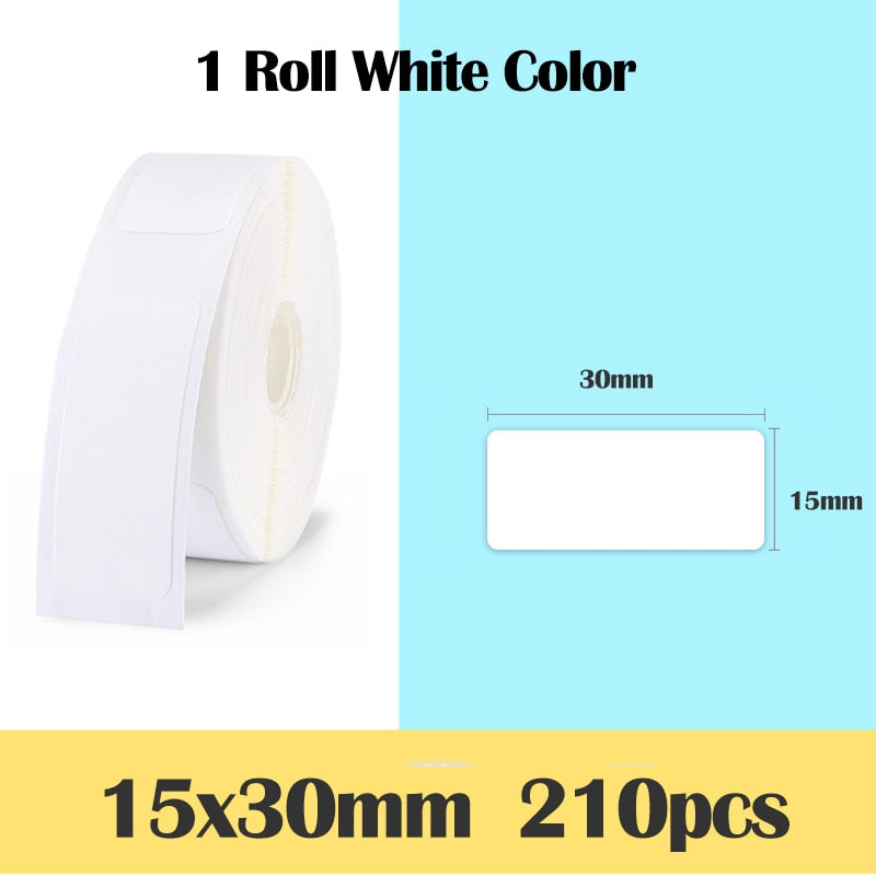 NiiMbot Thermal Transparent Paper Waterproof Oil Proof White Label Paper For D11 Portable Thermal Label Printer