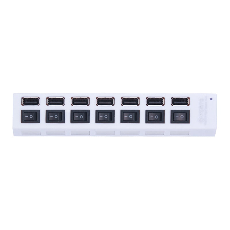 USB 2.0 Hub USB Hub 2.0 Multi USB Splitter Hub Use Power Adapter 4/7 Port Multiple Expander 2.0 USB Hub with Switch for PC