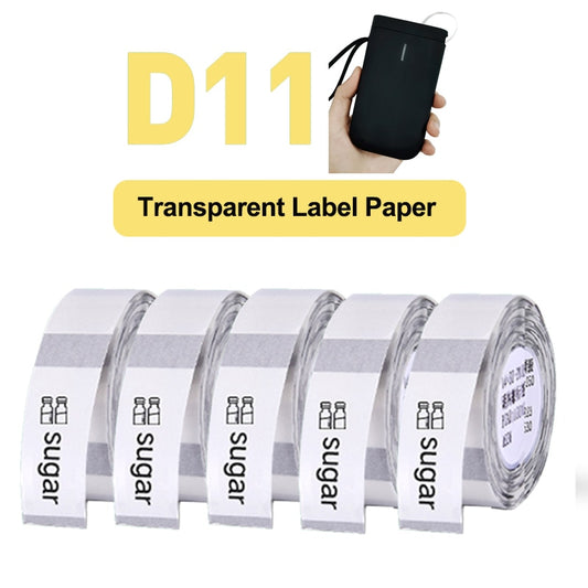 NiiMbot Thermal Transparent Paper Waterproof Oil Proof White Label Paper For D11 Portable Thermal Label Printer