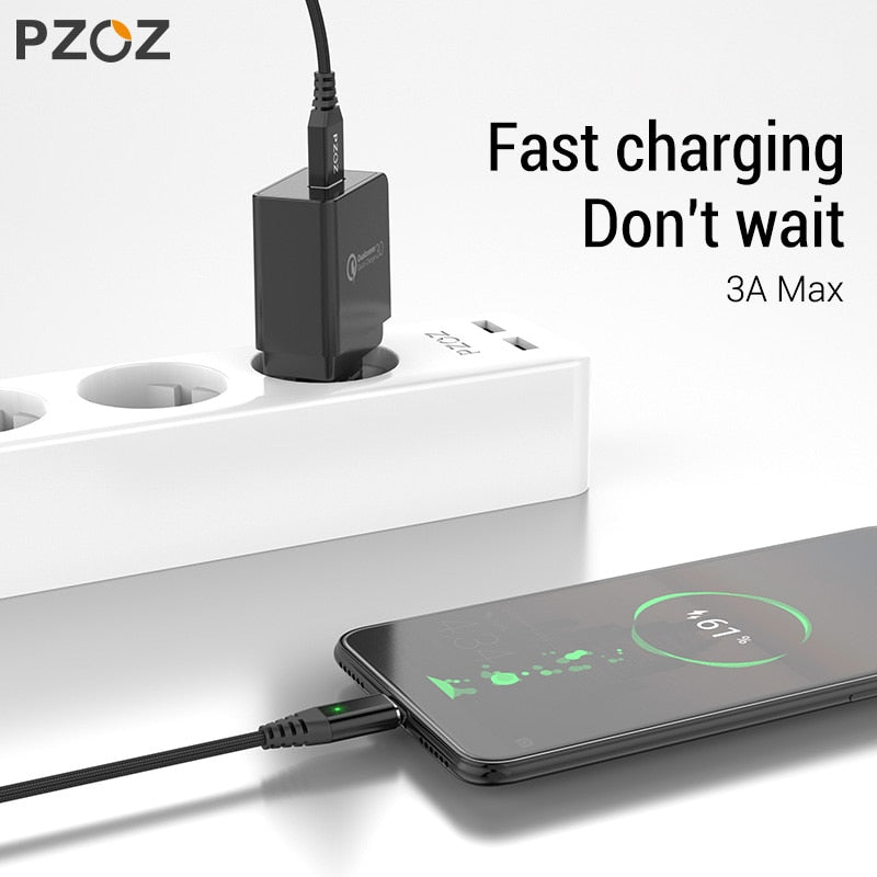 PZOZ Magnetic Cable Fast Charging Micro usb cable Type c Magnet Charger usb c Microusb Wire For iphone 12 11 pro xs max Xr x 7 8