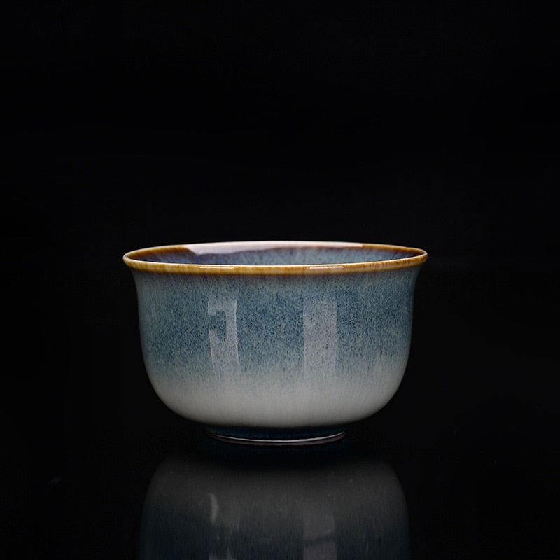 Kiln Baked Teacup Temmoku Glaze Brushed Siyao Change Master Cup Teacup Tea Ceramic Kung Fu Tea Cup