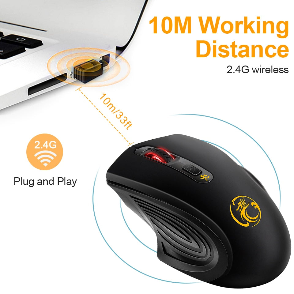 Wireless Mouse USB Computer Mouse Silent Ergonomic Mouse 2000 DPI Optical Mause Gamer Noiseless Mice Wireless For PC Laptop