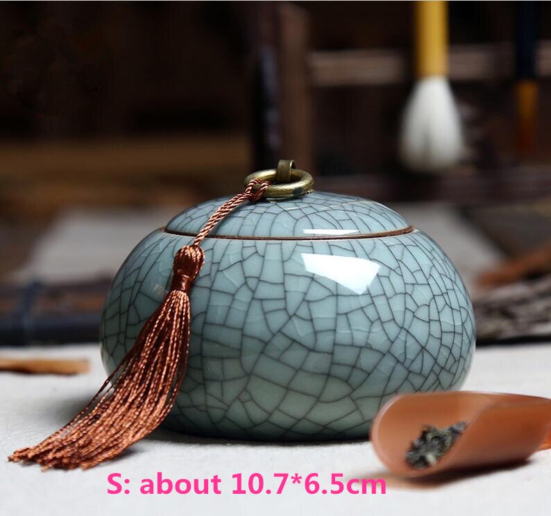 Chinoiserie Style Ceramics Tea Canister Tea Sugar Spice Storage Jar Porcelain Jars for Spices Storage Tank Tea Storage Bottle