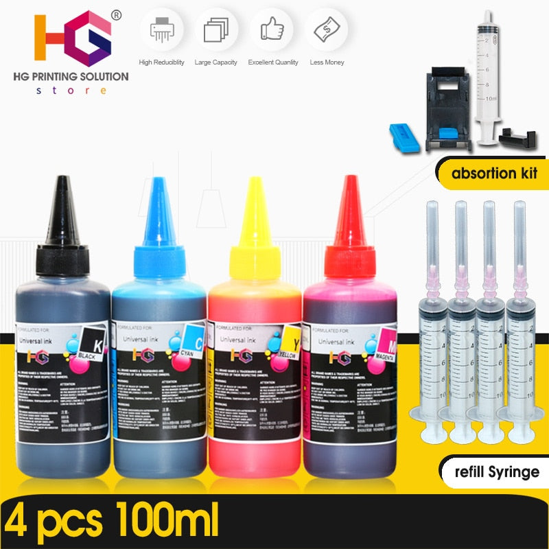 HG Refill Ink Kit for Epson for Canon for HP for Brother Printer CISS Ink and refillable printers dye ink