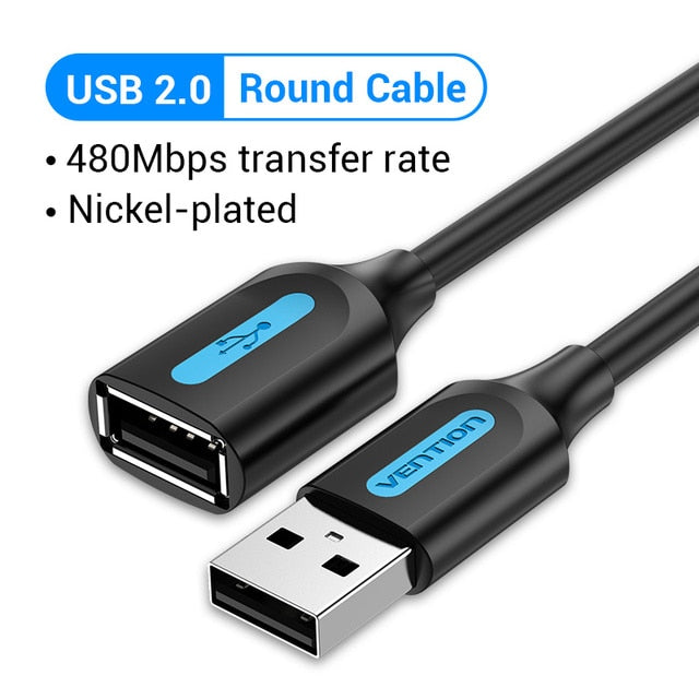 Vention USB 3.0 Extension Cable USB 3.0 2.0 Cable Extender Data Cord for PC Smart TV Xbox One SSD Fast Speed USB Cable Extension