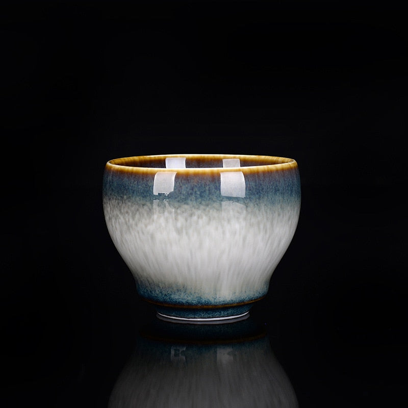 Kiln Baked Teacup Temmoku Glaze Brushed Siyao Change Master Cup Teacup Tea Ceramic Kung Fu Tea Cup