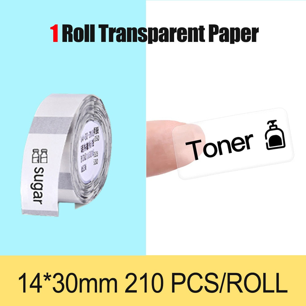 NiiMbot Thermal Transparent Paper Waterproof Oil Proof White Label Paper For D11 Portable Thermal Label Printer