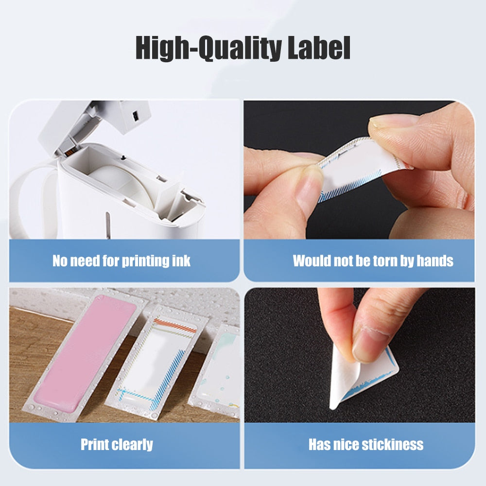 NiiMbot Thermal Transparent Paper Waterproof Oil Proof White Label Paper For D11 Portable Thermal Label Printer