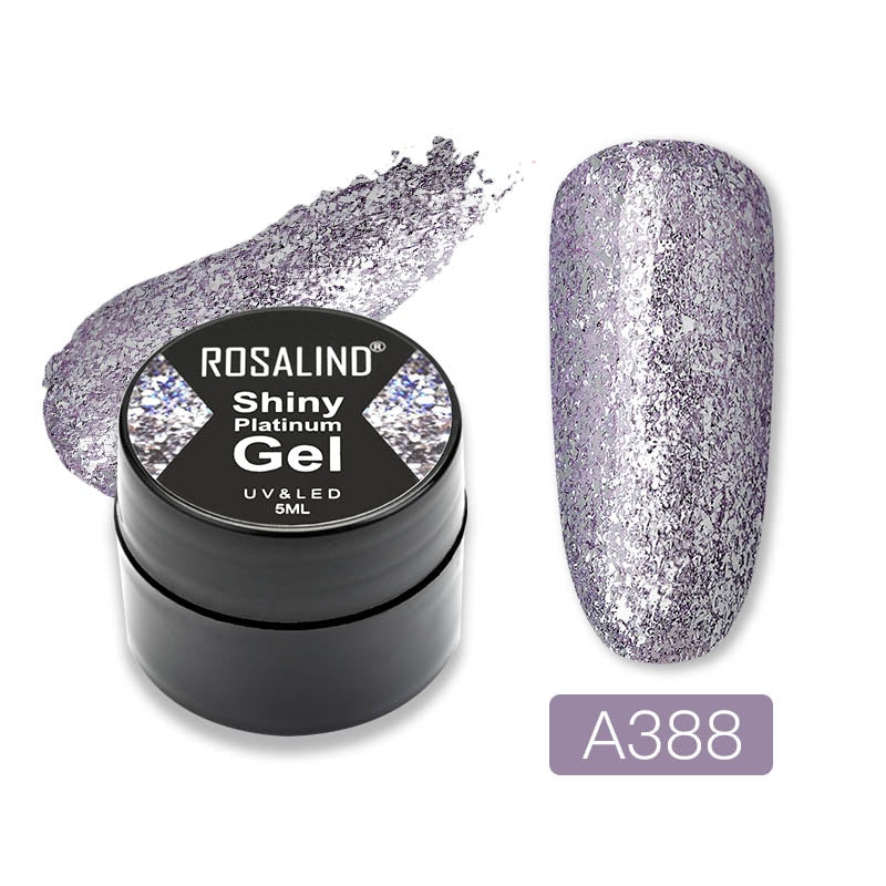 ROSALIND Gel Nail Polish Glitter Paint Hybrid Varnishes Shiny Top Base Coat For Nails Set Semi Permanent For Manicure Nail Art