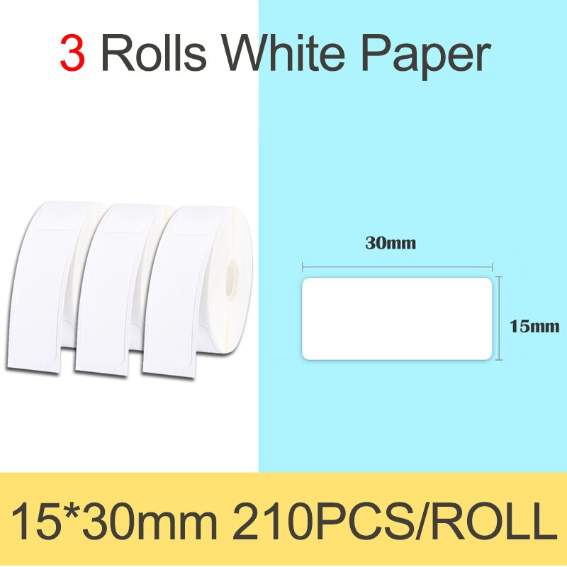 NiiMbot Thermal Transparent Paper Waterproof Oil Proof White Label Paper For D11 Portable Thermal Label Printer