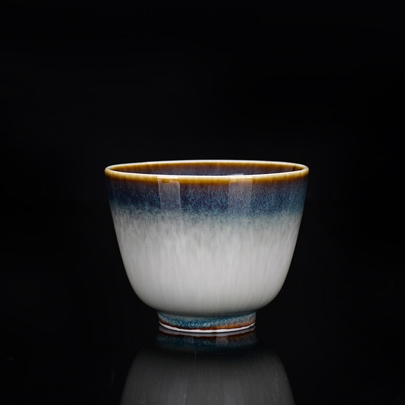 Kiln Baked Teacup Temmoku Glaze Brushed Siyao Change Master Cup Teacup Tea Ceramic Kung Fu Tea Cup