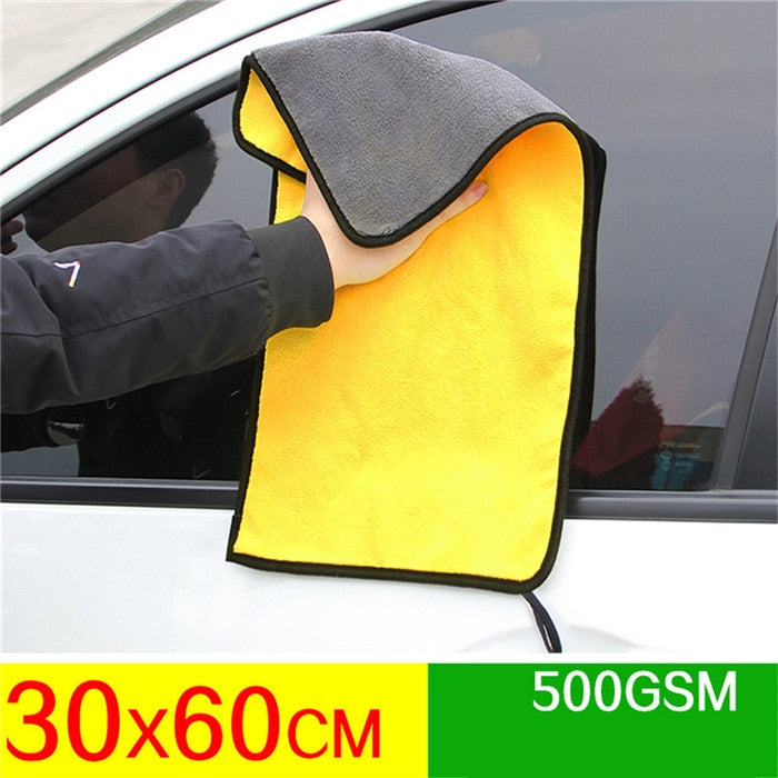 mling 30x30/60CM Car Wash Microfiber Towel Car Cleaning Drying Cloth Hemming Car Care Cloth Detailing Car Wash Towel For Toyota