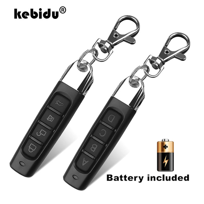 kebidu 433MHZ Copy Remote Control Auto 4 Channe Code Garage Gate Door Opener Remote Control Duplicator Cloning Code Car Key