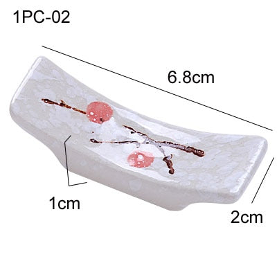 Chopstick Holder Chinese Plum Blossom Chopstick Pillow Ceramic Chopsticks Rest Hotel Restaurant Korean Kitchen Supplies