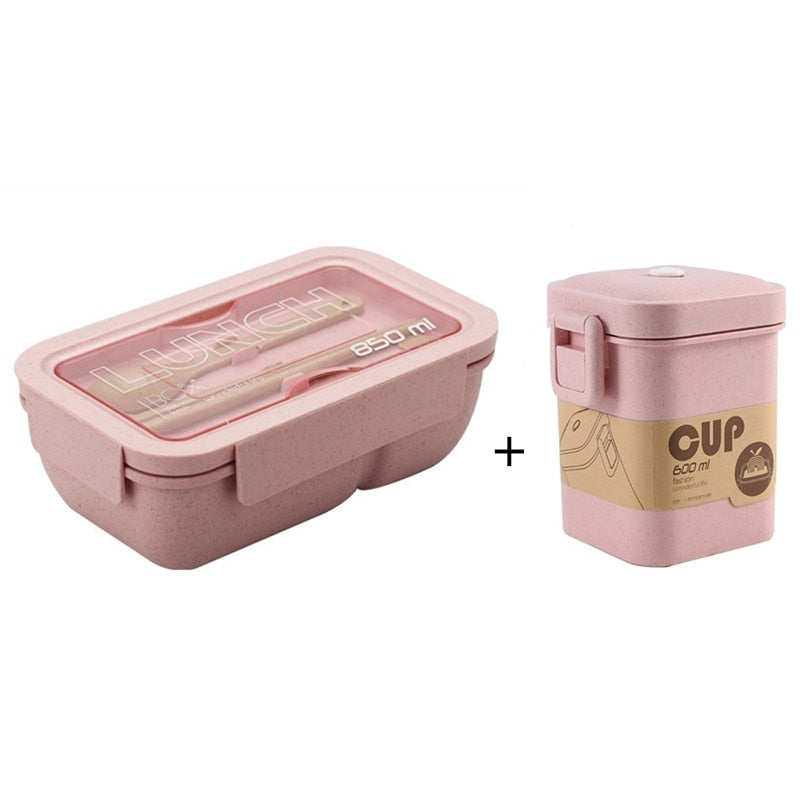 850ml Wheat Straw Lunch Box Healthy Material Bento Boxes Microwave Dinnerware Food Storage Container Lunchbox