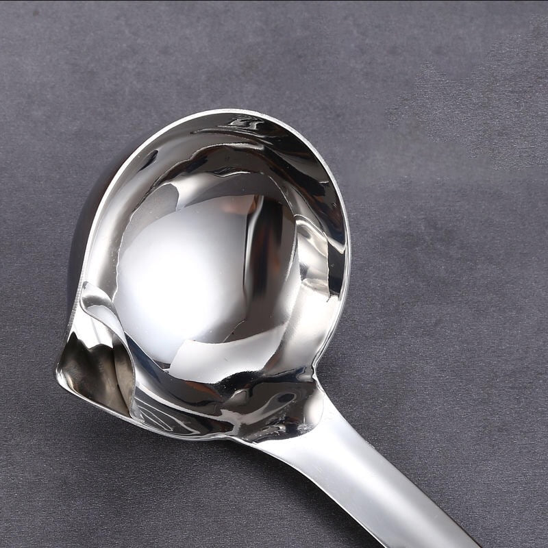 Long Handle Oil Soup Separate Spoon Home Strainer Cooking Colander Kitchen Scoop Stainless Steel Ladle Dinner Tableware