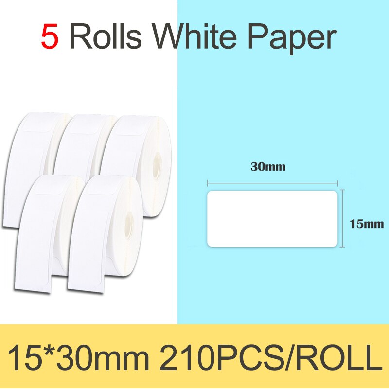 NiiMbot Thermal Transparent Paper Waterproof Oil Proof White Label Paper For D11 Portable Thermal Label Printer