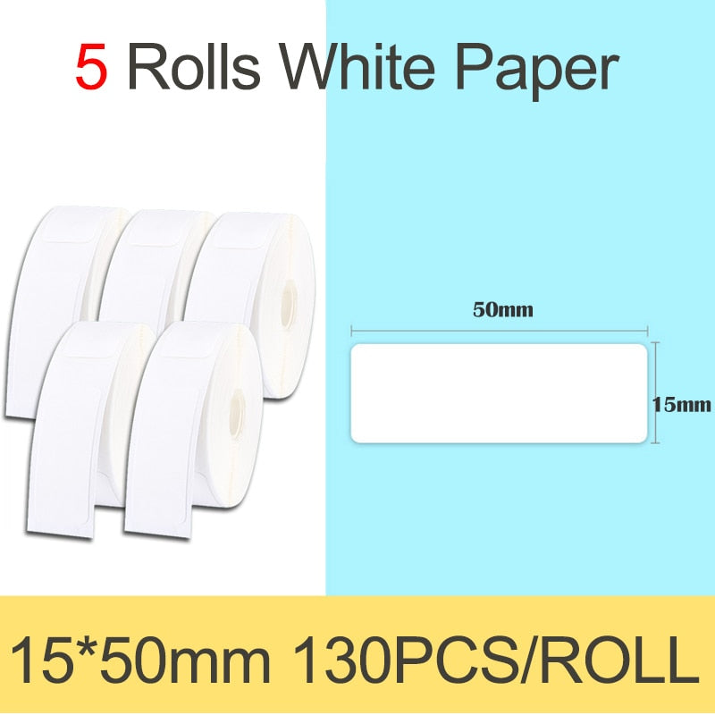 NiiMbot Thermal Transparent Paper Waterproof Oil Proof White Label Paper For D11 Portable Thermal Label Printer