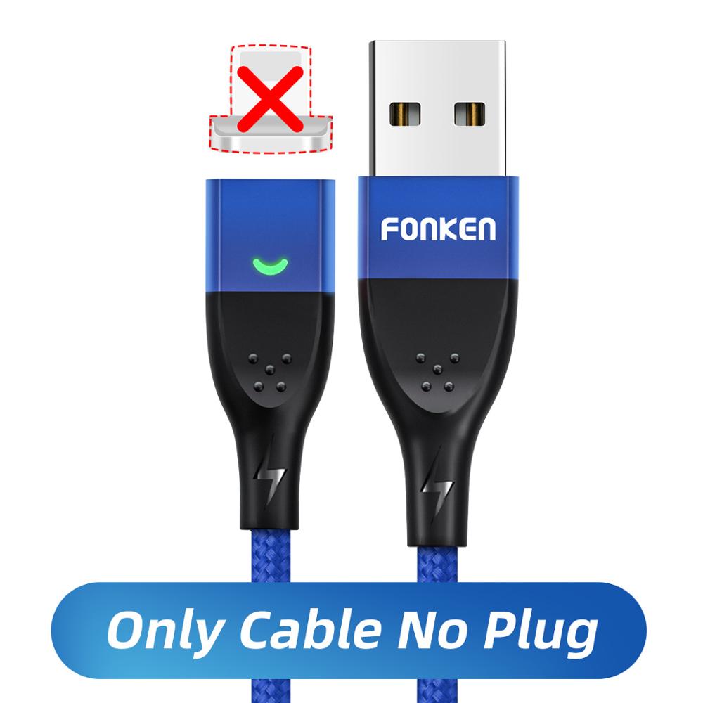 FONKEN Magnetic Cable Micro USB Type C Magnetic Charging Cables Magnetic Charger for iPhone Samsung Huawei Xiaomi Quick Charge