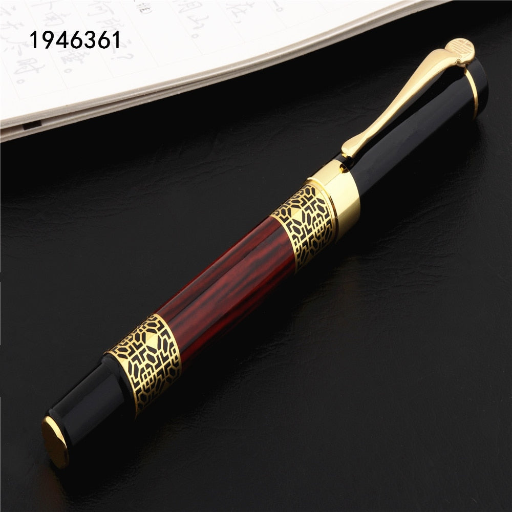 High quality 530 Golden carving Mahogany Business office School student office Supplies Fountain Pen New  Ink pen ink pen