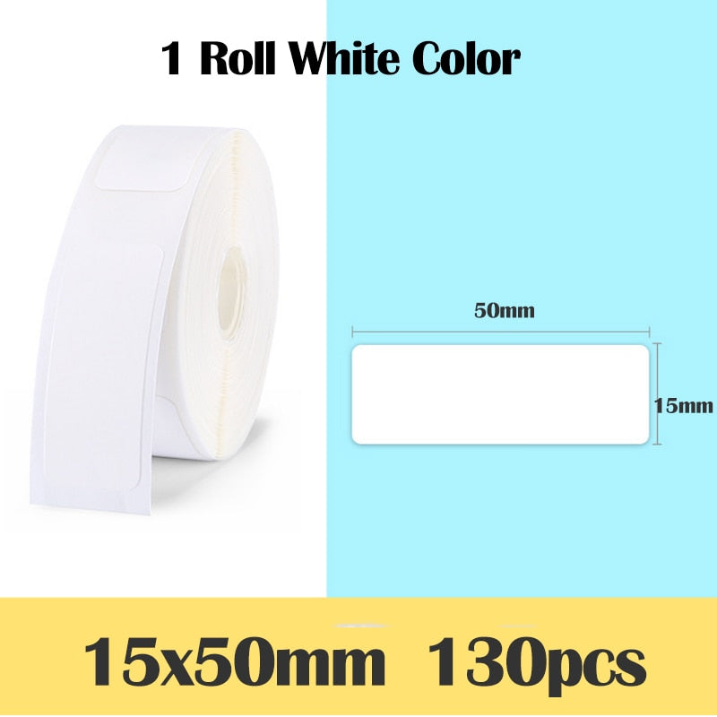 NiiMbot Thermal Transparent Paper Waterproof Oil Proof White Label Paper For D11 Portable Thermal Label Printer