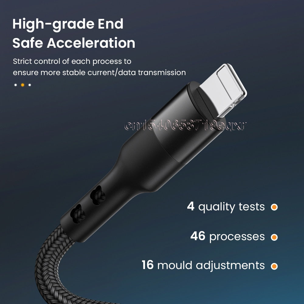 PD 20W Quick Charge USB C Charger Cable For iphone 13 12 Mini 11 Pro Max XS X 8 7 Plus Fast charging USB Type C Data Cable