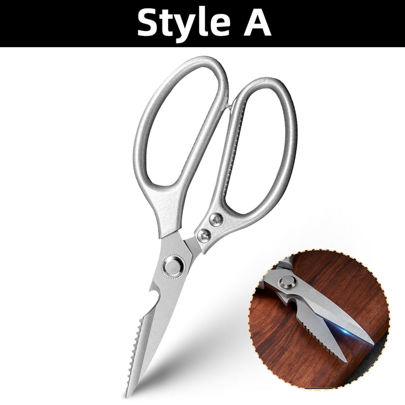 Kitchen Scissors Chicken Bone Kitchen Shears,Duck Fish Cutter 4Cr Stainless Steel Fish Scissors Scale Clean Cook Scissors Knife