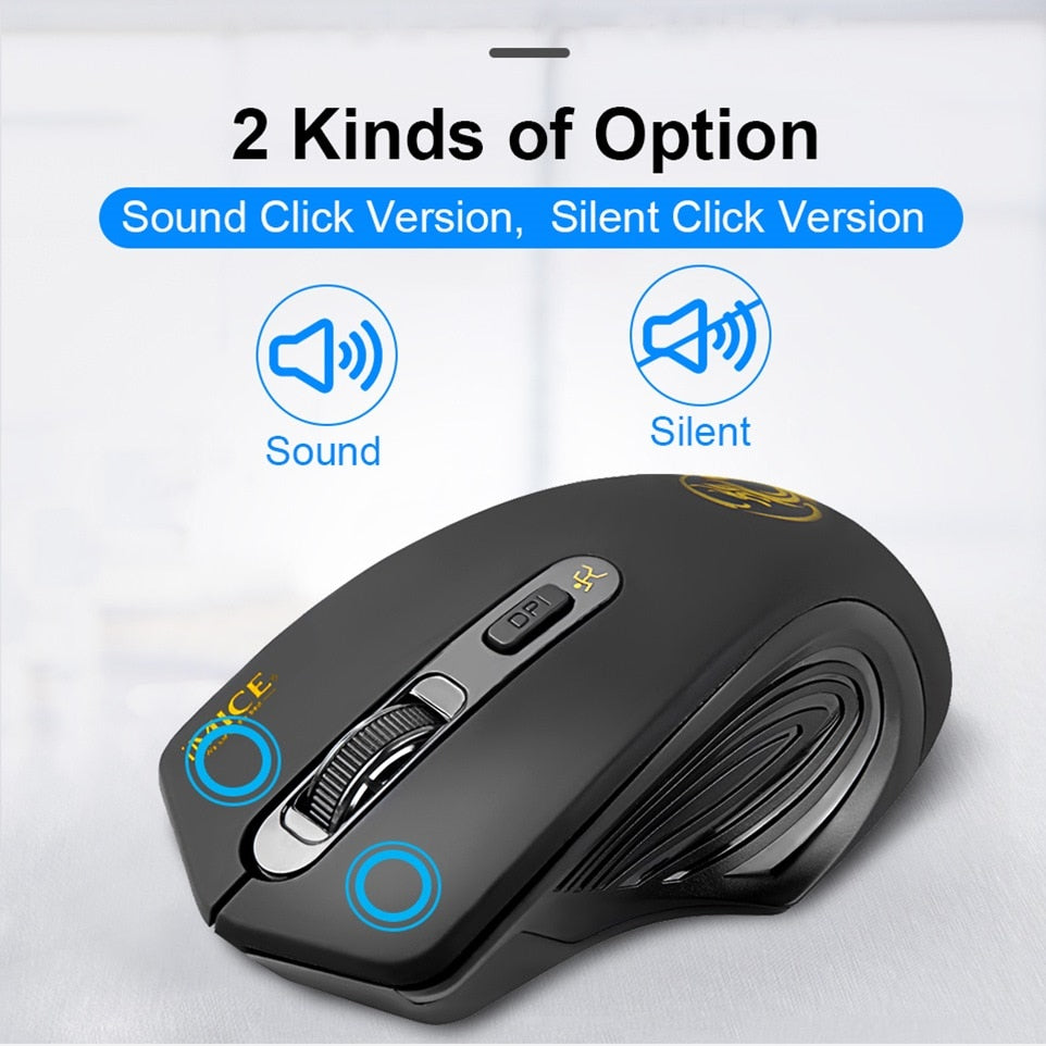 USB Wireless Mouse 2000DPI USB 2.0 Receiver Optical Computer Mouse 2.4GHz Ergonomic Mice For Laptop PC Sound Silent Mouse