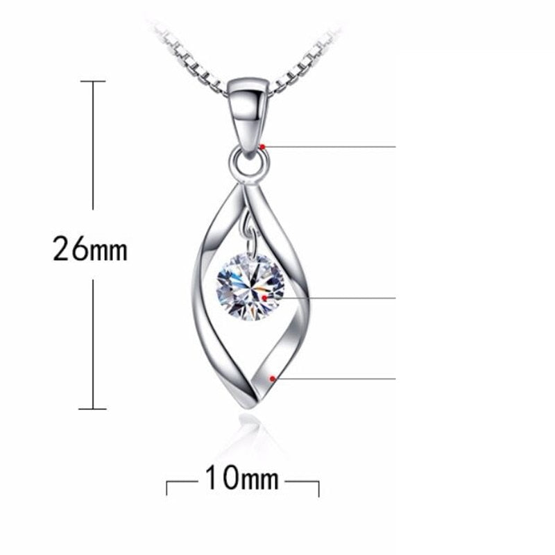 NEHZY S925 Stamp silver women&#39;s fashion new jewelry high quality crystal zircon retro simple pendant necklace long 45CM