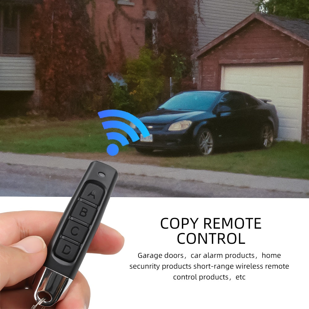 kebidu 433MHZ Copy Remote Control Auto 4 Channe Code Garage Gate Door Opener Remote Control Duplicator Cloning Code Car Key