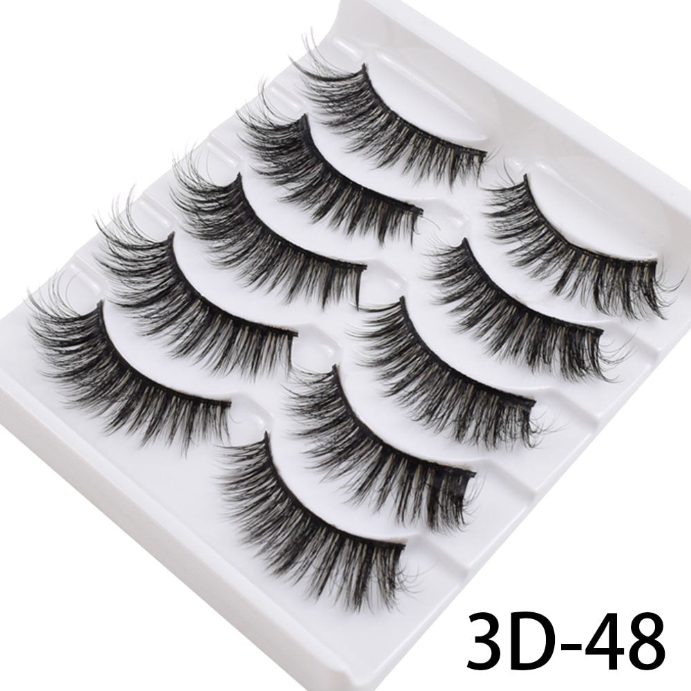 5/10Pairs 3D Mink Lashes Natural Eyelashes Dramatic False Eyelashes Faux Cils Makeup Wholesale Fake Eyelash Extension maquiagem