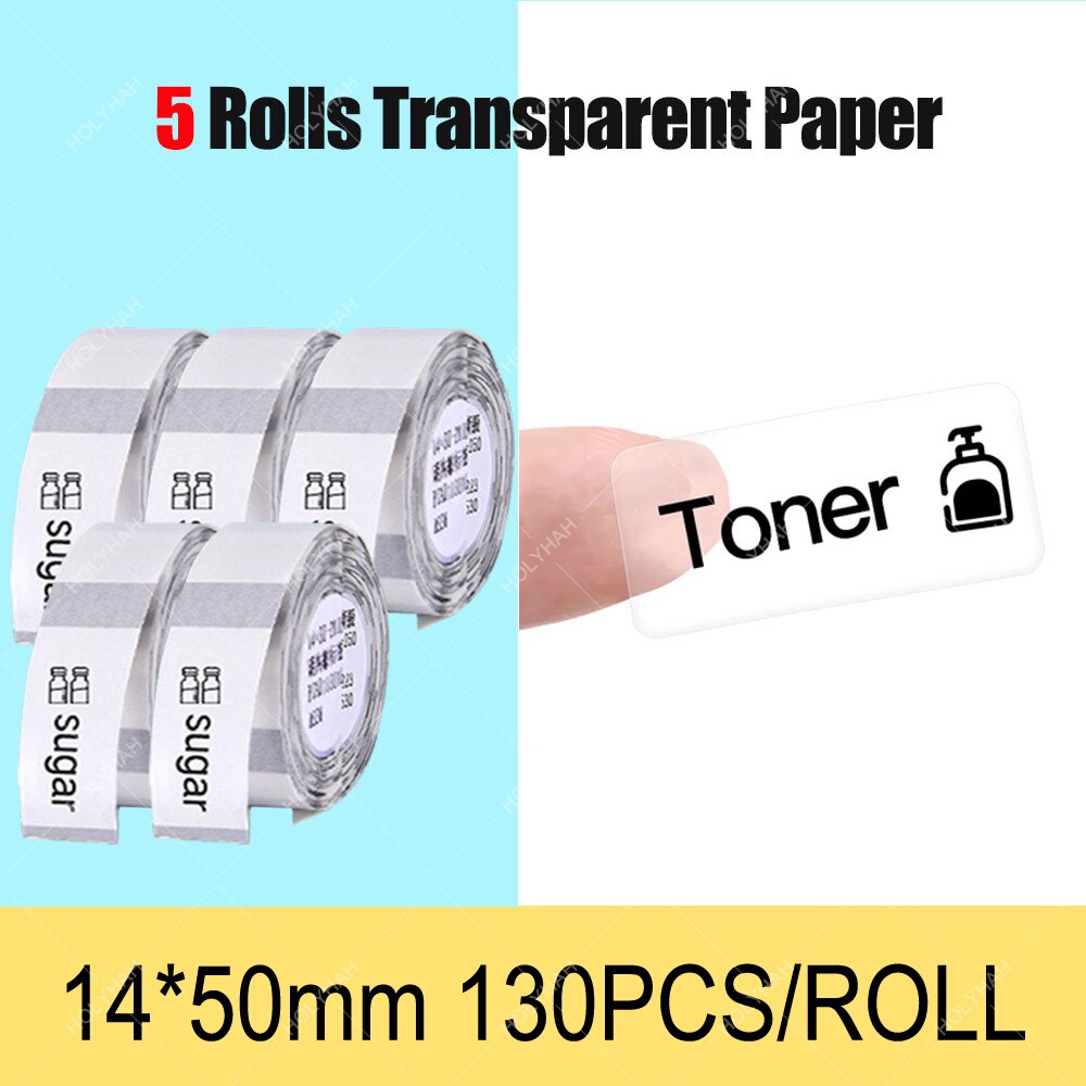 NiiMbot Thermal Transparent Paper Waterproof Oil Proof White Label Paper For D11 Portable Thermal Label Printer